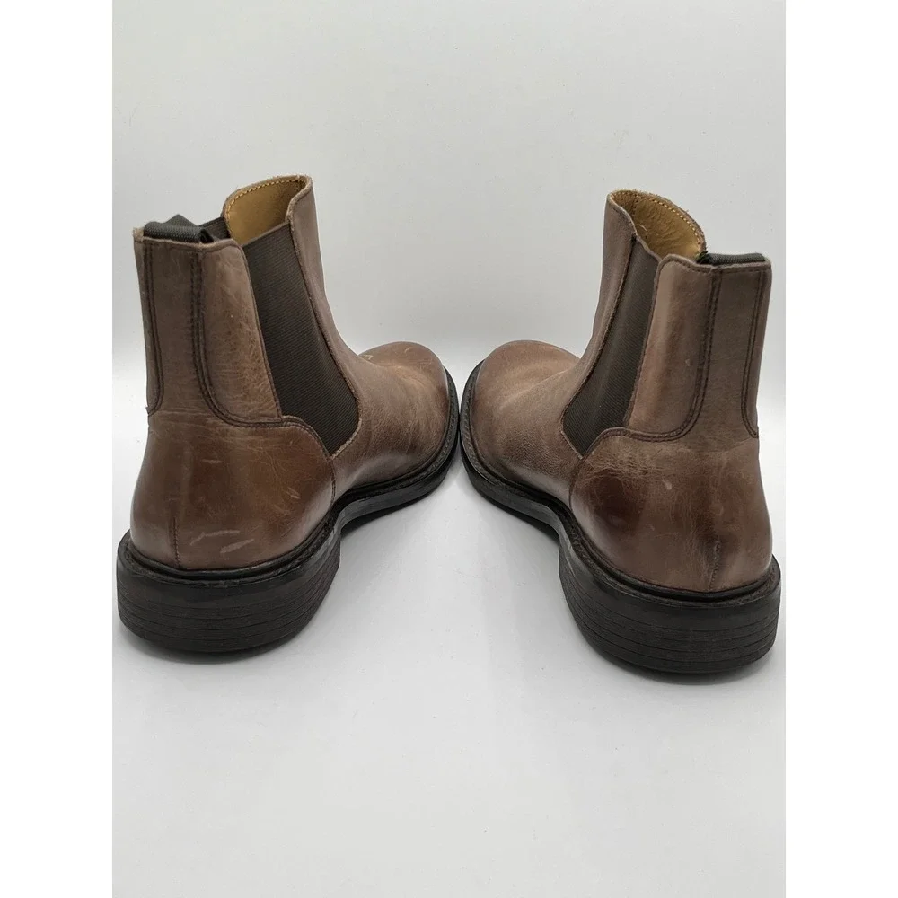 Cole Haan Men Brown‎ Leather Chelsea Boots C12777 Distressed Lug Sole Sz 9.5 M